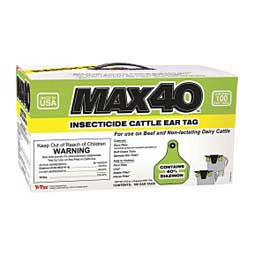 Max40 Insecticide Ear Tags for Cattle 100 ct - Item # 48525