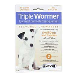 Triple Wormer Dewormer for Dogs 2 ct (6-25 lbs) - Item # 48528