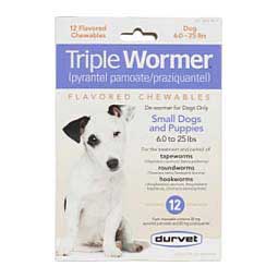 Triple Wormer Dewormer for Dogs 6-25 lbs (12 ct) - Item # 48529