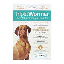 Triple Wormer Dewormer for Dogs 25 lbs and over (2 ct) - Item # 48530