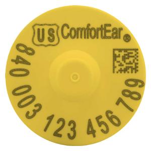840 USDA ComfortEar FDX EID Cattle Ear Tags Yellow - Item # 48550