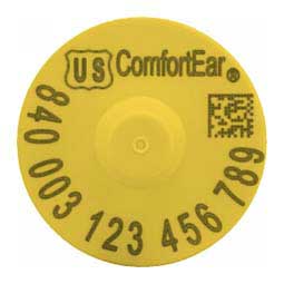 840 USDA ComfortEar FDX EID Cattle Ear Tags Yellow - Item # 48550