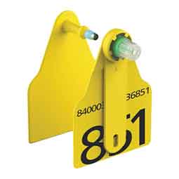 Tissue Sampler + Laser 840 USDA HDX EID Cattle Ear Tag Yellow - Item # 48571
