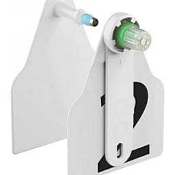 Tissue Sampler + Laser 840 USDA HDX EID Cattle Ear Tag White - Item # 48572