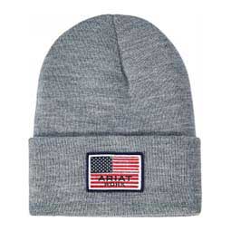 Rebar American Flag Patch Mens Beanie Heather Gray - Item # 48646