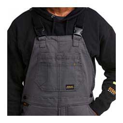 Rebar DuraCanvas Stretch Mens Insulated Bib Overalls - Tall Gray - Item # 48648