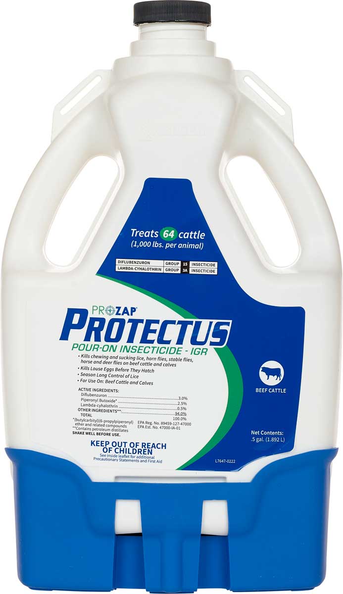 Valley Vet - Prozap Protectus Pour-On Insecticide IGR for Beef Cattle ...