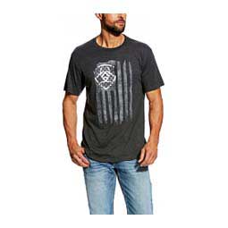 Vertical Flag Mens T-Shirt Charcoal - Item # 48662