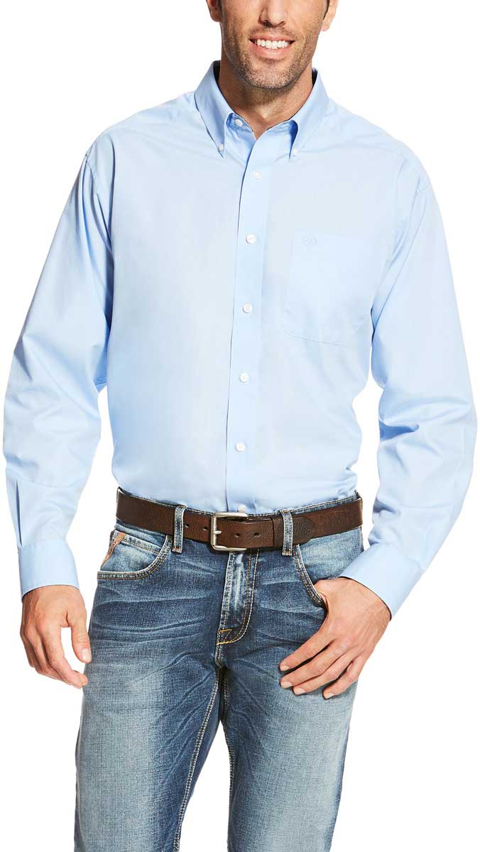 Wrinkle-Free Solid Mens Shirt Ariat - Mens Clothing