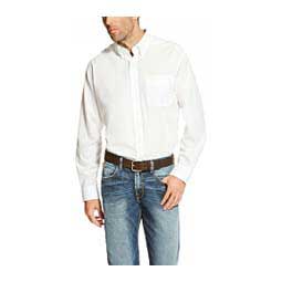 Wrinkle-Free Solid Mens Shirt White - Item # 48664
