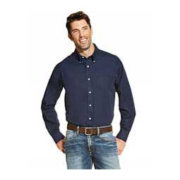 Wrinkle-Free Solid Mens Shirt Navy - Item # 48664