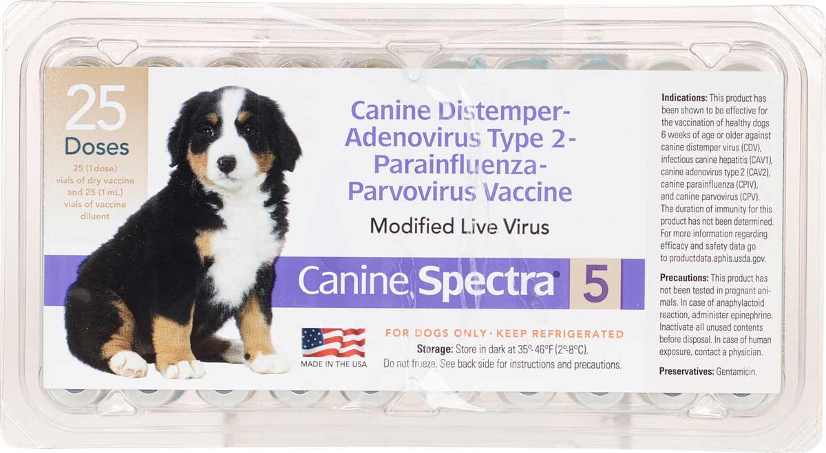 Canine Spectra 5 Dog Vaccine Durvet - Single Dose Pet Vaccines | Vaccines |  Pet