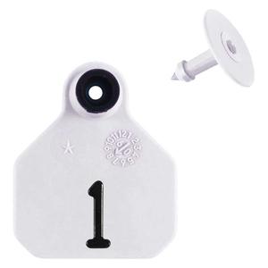 Numbered Mini Livestock ID Ear Tags White - Item # 48674