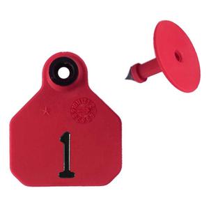 Numbered Mini Livestock ID Ear Tags Red - Item # 48674