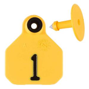 Numbered Mini Livestock ID Ear Tags Yellow - Item # 48674