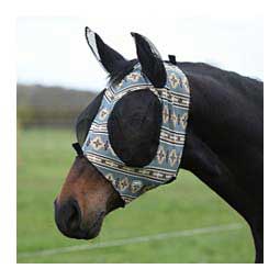 Deluxe Stretch Print Bug Saver Horse Fly Mask with Ears Gray Navajo - Item # 48707