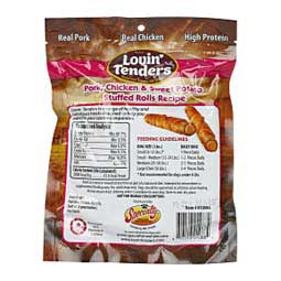 Lovin' Tenders Pork, Chicken, & Sweet Potato Stuffed Rolls Recipe Dog Treats 7 pk - Item # 48799