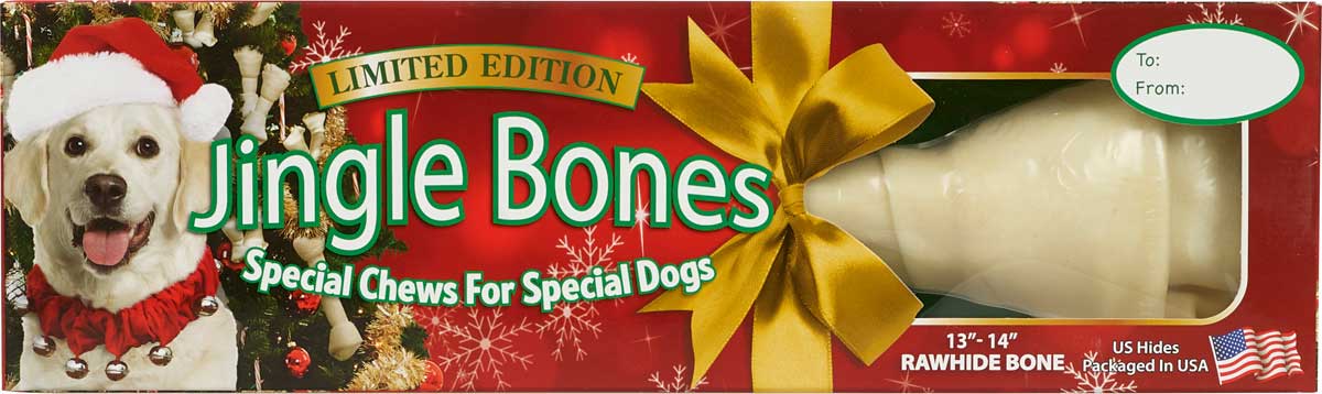 Jingle Bones Personalized Christmas Dog Treat Large Bucket - Pink