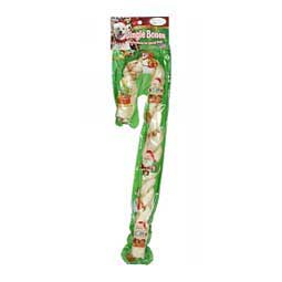 Jingle Bones Christmas Rawhide Braid Stick Dog Chew 13-14'' (1 ct) - Item # 48839
