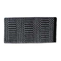 Double Weave Navajo Horse Saddle Blanket Black/White - Item # 48924