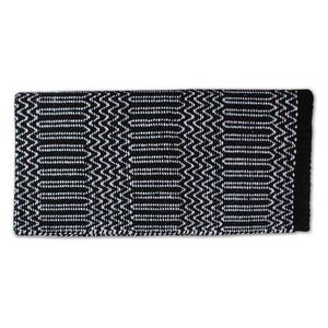 Double Weave Navajo Horse Saddle Blanket Black/White - Item # 48924