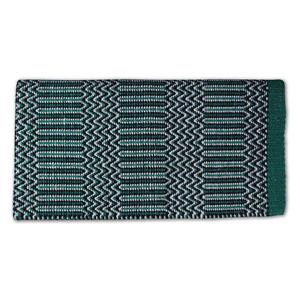 Double Weave Navajo Horse Saddle Blanket Teal/Black - Item # 48924