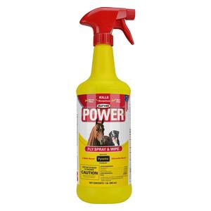 POWER Fly Spray and Wipe for Horses and Dogs 1 quart - Item # 48974