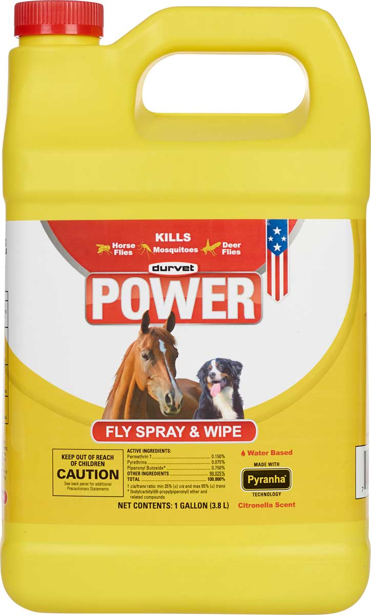 Valley Vet POWER Fly Spray and Wipe for Horses and Dogs Durvet Fly