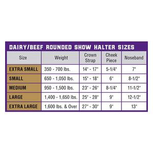 Dairy/Beef Rounded Show Halter Black - Item # 49006