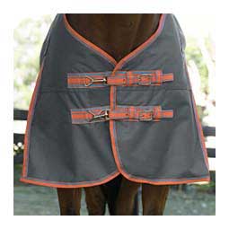 Comfitec Essential Plus Range Turnout Horse Blanket Detach-A-Neck Gray/Orange/Blue - Item # 49031