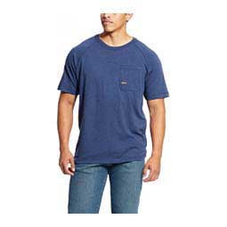 Rebar Cotton Strong Mens T-Shirt Navy Heather - Item # 49048