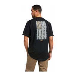 Rebar Workman Reflective American Flag Mens T-Shirt Black - Item # 49050