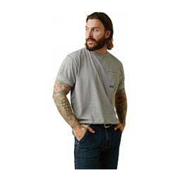 Rebar Workman Reflective American Flag Mens T-Shirt Heather Gray - Item # 49050