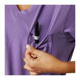 Rebar Cotton Strong Reflective American Flag Womens T-Shirt Paisly Purple - Item # 49054