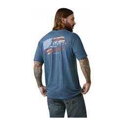 Mountain Flag Mens T-Shirt Steel Blue - Item # 49084