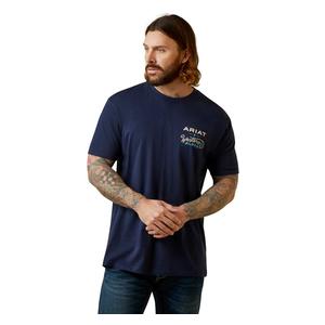 Surf Boar Western Aloha Mens T-shirt Navy - Item # 49092