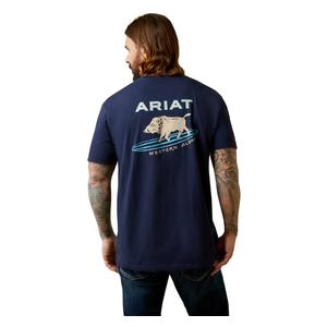 Surf Boar Western Aloha Mens T-shirt Navy - Item # 49092