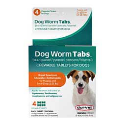 Dog Worm Tabs 4 ct (small dogs 2-25 lbs) 22.7 mg - Item # 49100