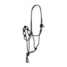 Infinity Knot Rope Horse Halter with Lead Black - Item # 49128