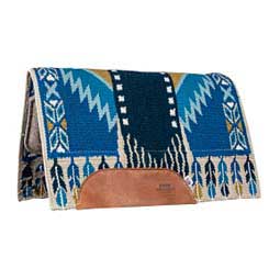 Reining Glory Tan Wool Felt Bottom Horse Saddle Pad Midnight/Sapphire/Bronze - Item # 49133