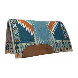 Reining Glory Tan Wool Felt Bottom Horse Saddle Pad Agean/Blue Duck/Copper - Item # 49133