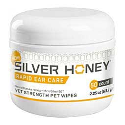 Silver Honey Rapid Ear Care Vet Strength Pet Wipes 50 ct - Item # 49145