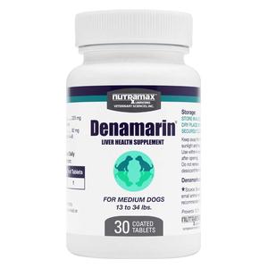 Denamarin Liver Health Supplement Coated Tablets for Dogs and Cats 225 mg/dogs 13-34 lbs (30 ct) - Item # 49168