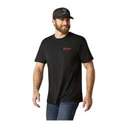 Vertical Flag Mens T-Shirt Black - Item # 49185