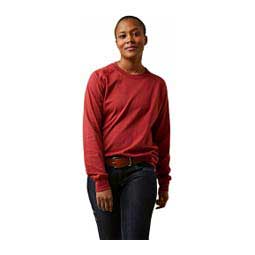Rebar Cotton Strong Womens Long Sleeve T-Shirt Red/Blue - Item # 49187
