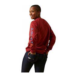 Rebar Cotton Strong Womens Long Sleeve T-Shirt Red/Blue - Item # 49187