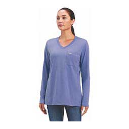 Rebar Workman Stars and Stripes Womens Long Sleeve T-Shirt Colony Blue - Item # 49188