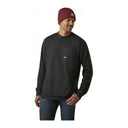Rebar Cotton Strong Long-Sleeve Mens T-Shirt Black - Item # 49189