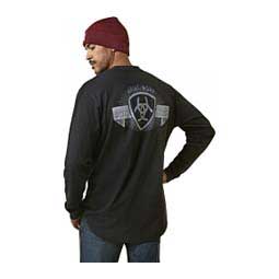 Rebar Cotton Strong Long-Sleeve Mens T-Shirt Black - Item # 49189