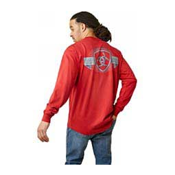 Rebar Cotton Strong Long-Sleeve Mens T-Shirt Red - Item # 49189